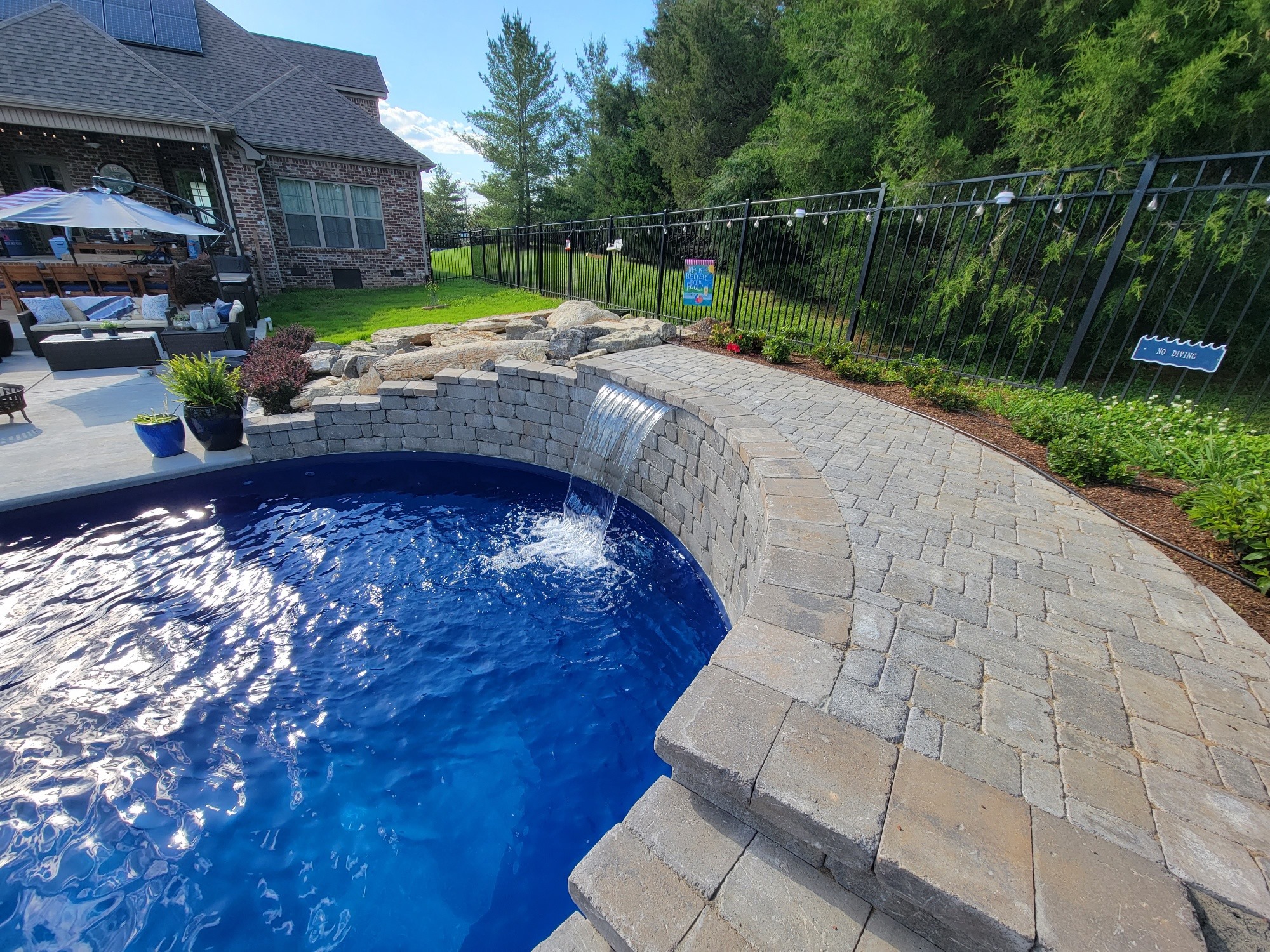 pool waterfall