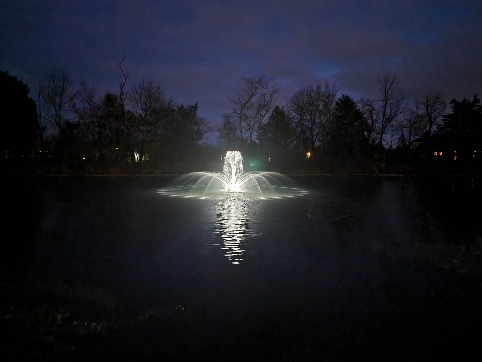 fountain with light