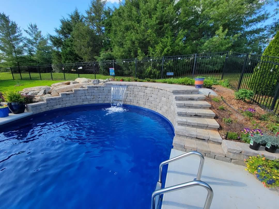 pool waterfall