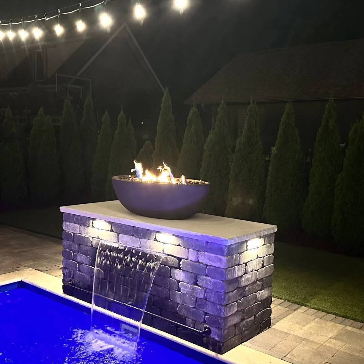 pool waterfall