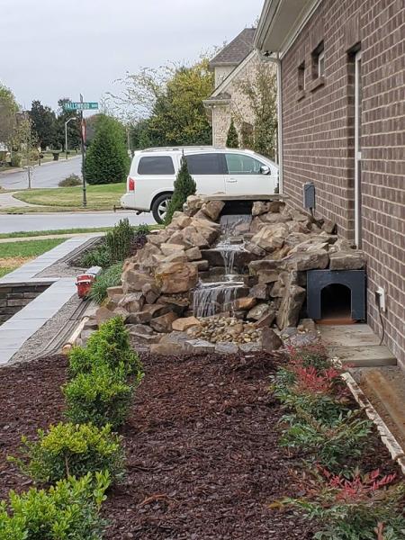 waterfall rock garden